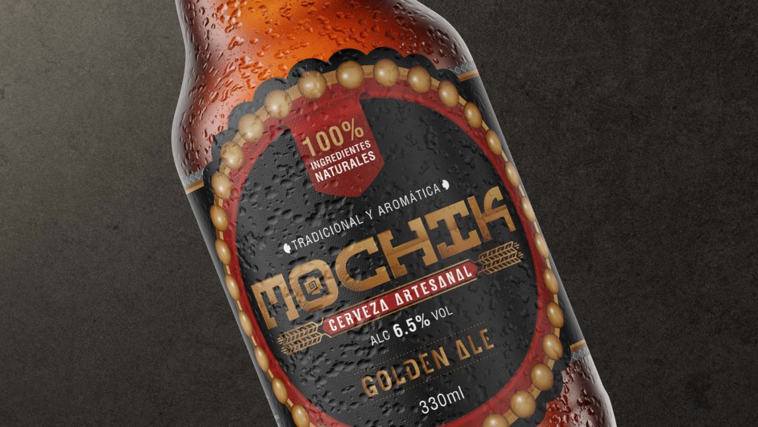 mochik cerveza diseño de etiqueta