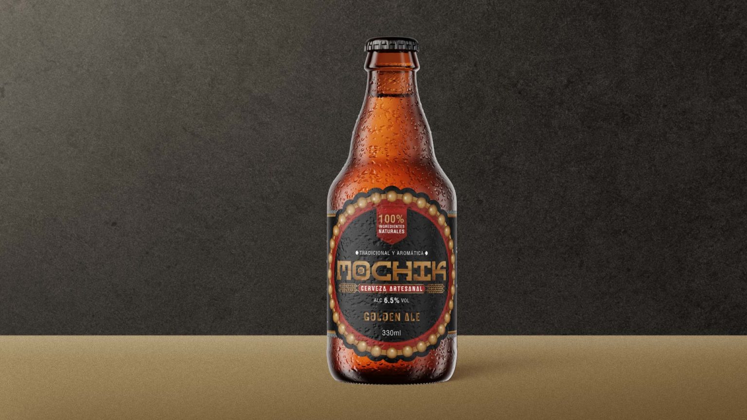 mochik cerveza diseño de etiqueta